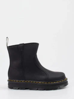 Dr. Martens – Chunky-Stiefeletten aus Glattleder Schwarz