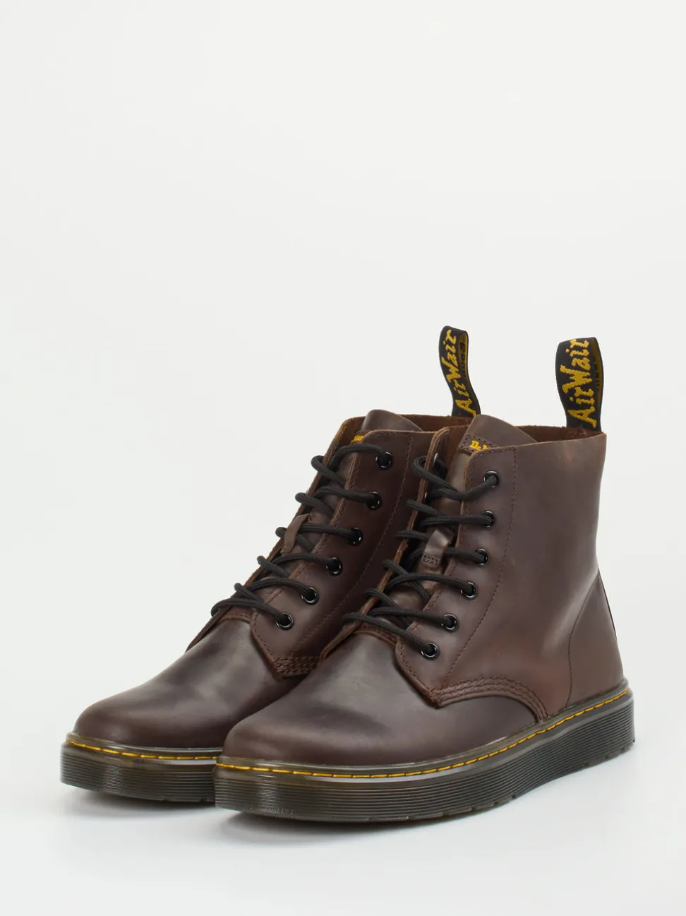 Dr. Martens – Combat Boots aus Kalbleder nussbraun