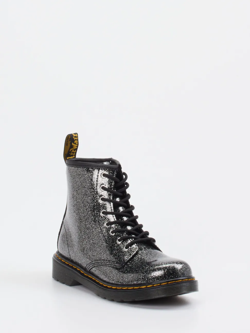 Dr. Martens – Combat Boots aus Synthetik mit Glitzer