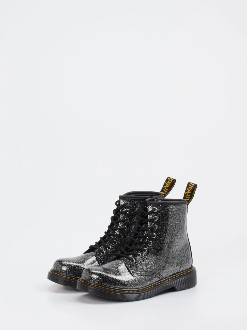 Dr. Martens – Combat Boots aus Synthetik mit Glitzer