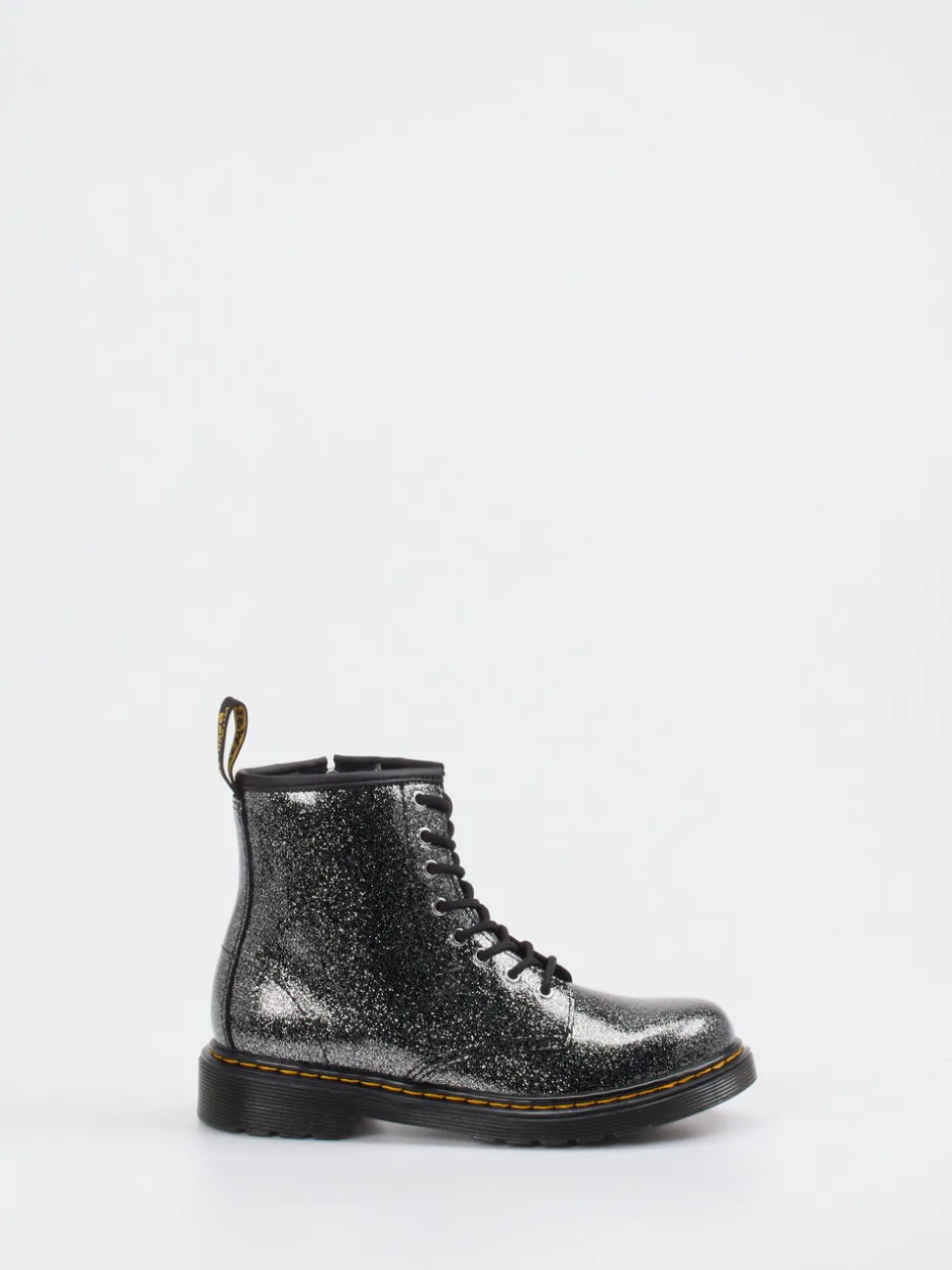 Dr. Martens – Combat Boots aus Synthetik mit Glitzer