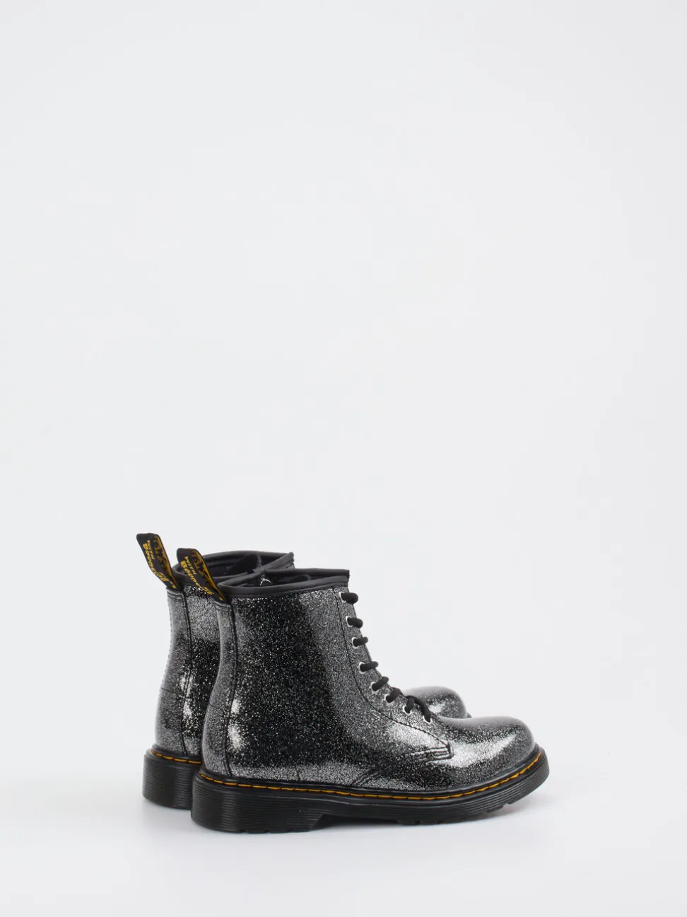 Dr. Martens – Combat Boots aus Synthetik mit Glitzer