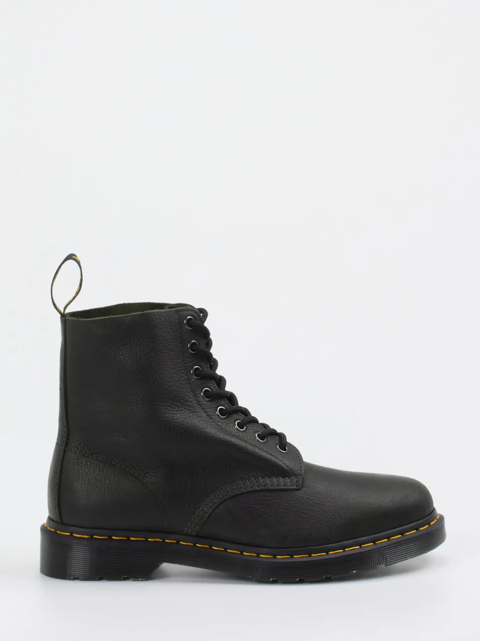 Dr. Martens – Combat Boots aus Kalbleder tiefschwarz