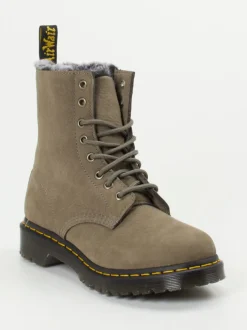 Dr. Martens – Schnürboots aus Nubukleder taupefarben
