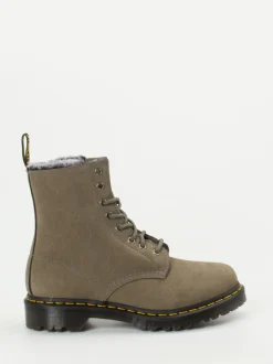 Dr. Martens – Schnürboots aus Nubukleder taupefarben