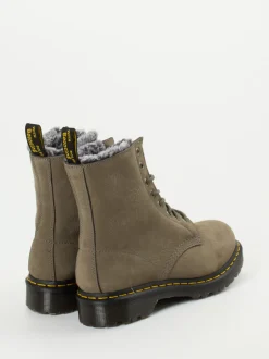 Dr. Martens – Schnürboots aus Nubukleder taupefarben