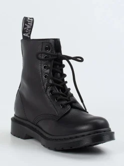 Dr. Martens – Schnürboots aus Kalbleder schwarz