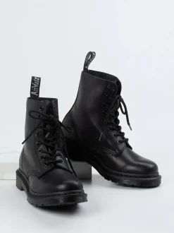 Dr. Martens – Schnürboots aus Kalbleder schwarz