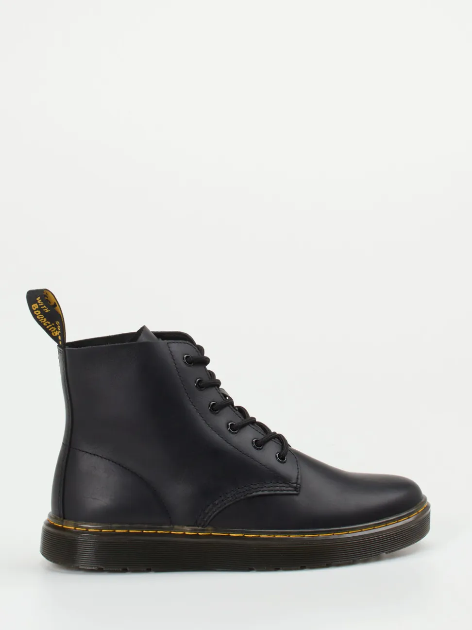 Dr. Martens – Schnürboots aus Kalbleder Schwarz