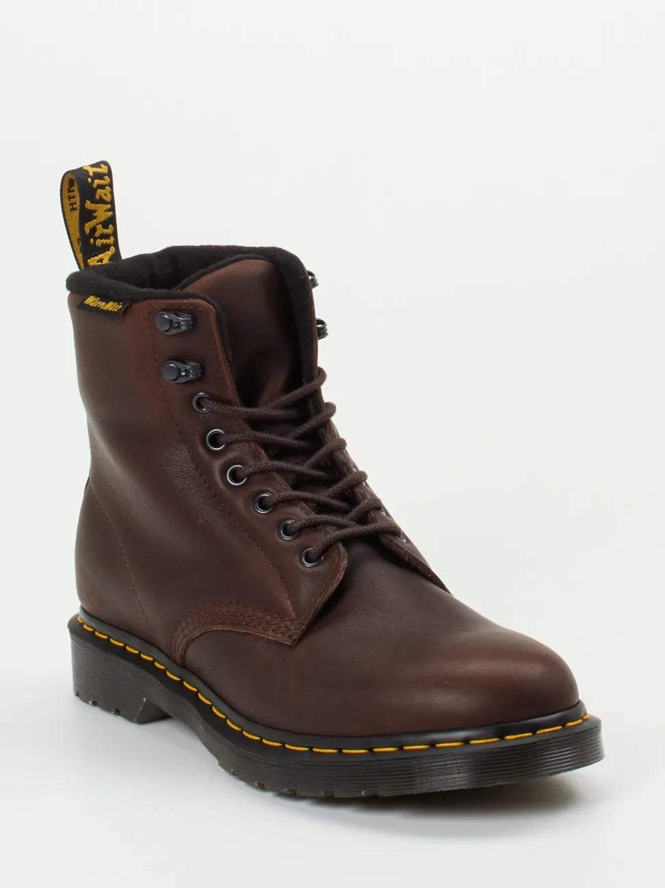 Dr. Martens – Schnürboots aus Fettleder dunkelbraun