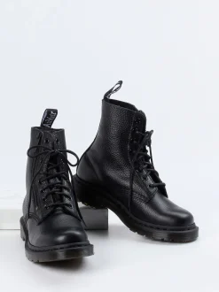 Dr. Martens – Schnürboots aus Kalbleder schwarz