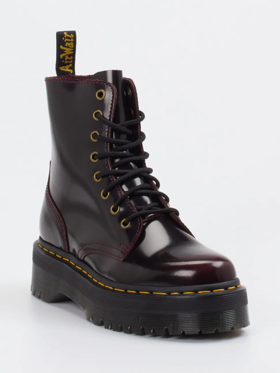Dr. Martens – Schnürboots aus Kalbleder in Bordeaux