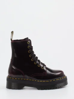 Dr. Martens – Schnürboots aus Kalbleder in Bordeaux
