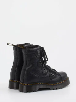 Dr. Martens – Schnürboots aus Kalbleder Schwarz