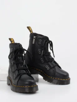 Dr. Martens – Schnürboots aus Kalbleder Schwarz