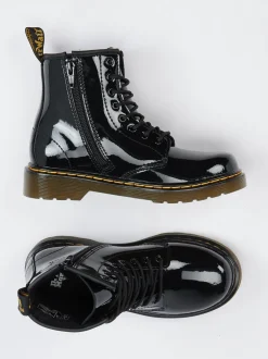Dr. Martens – Schnürboots aus Lackleder Schwarz
