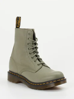 Dr. Martens – Schnürboots aus Kalbleder Salbeigrün