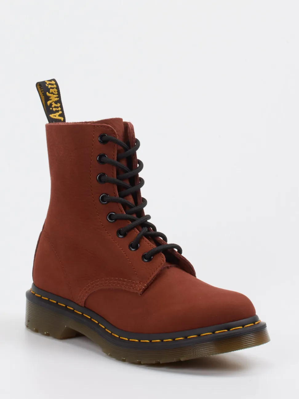 Dr. Martens – Schnürboots aus Kalbleder rostbraun