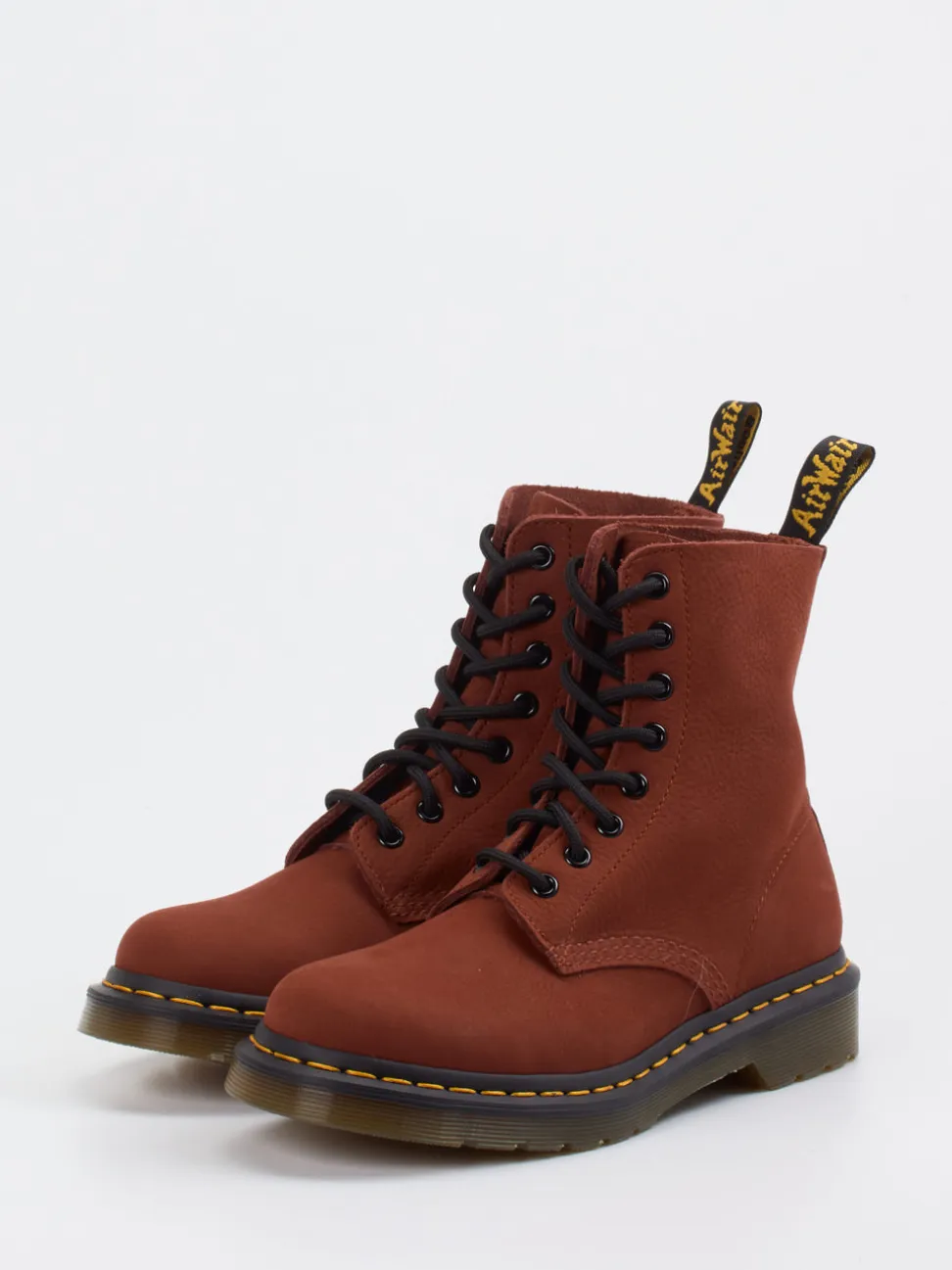 Dr. Martens – Schnürboots aus Kalbleder rostbraun