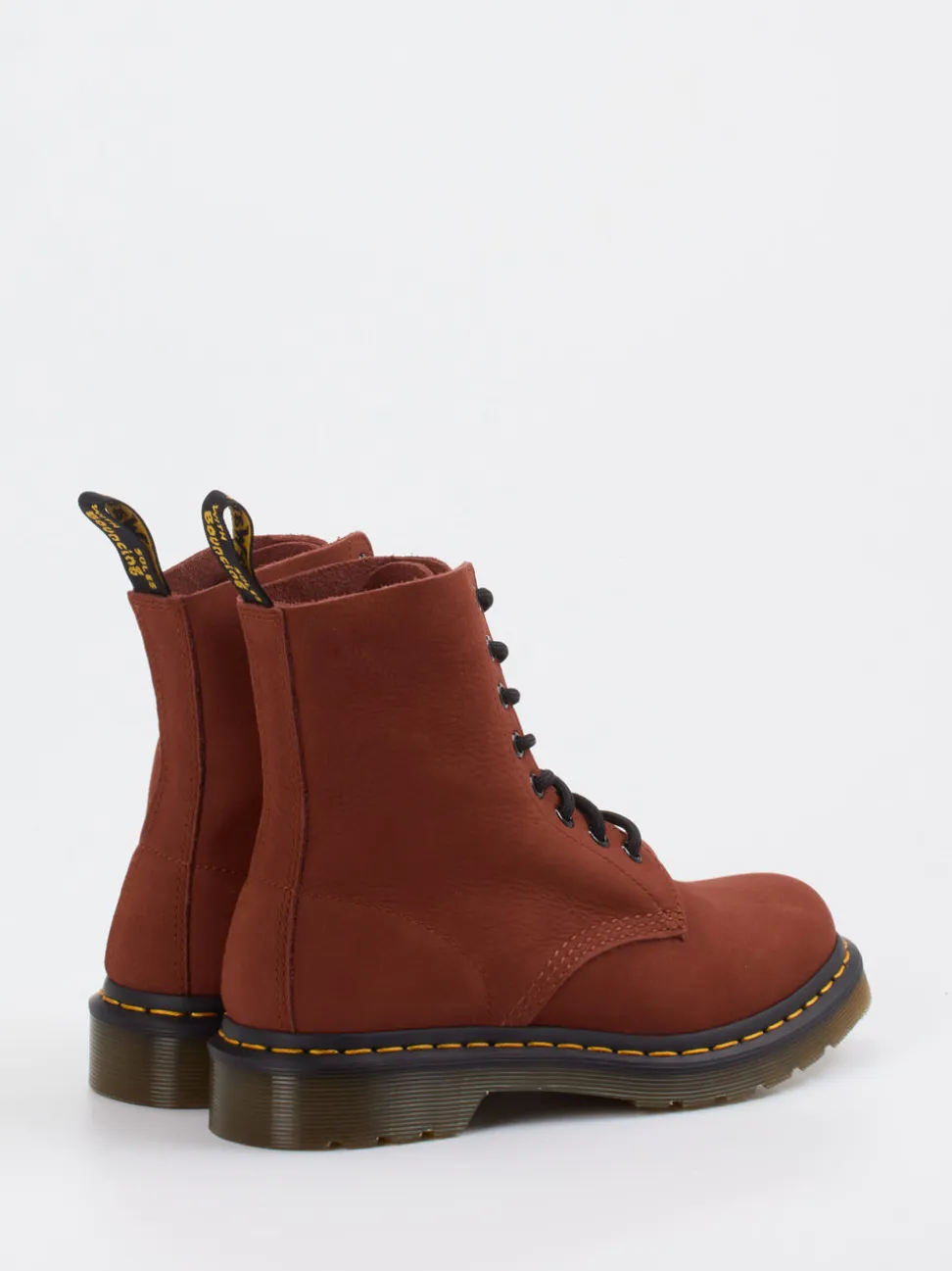 Dr. Martens – Schnürboots aus Kalbleder rostbraun