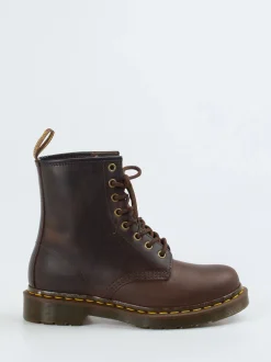 Dr. Martens – Schnürboots aus Fettleder dunkelbraun