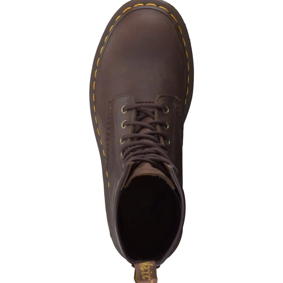 Dr. Martens – Schnürboots aus Fettleder dunkelbraun