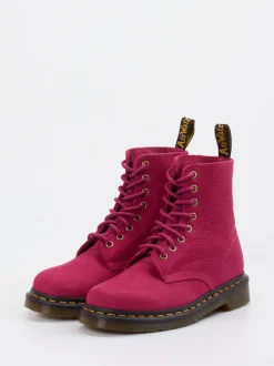 Dr. Martens – Schnürboots aus Kalbleder pink