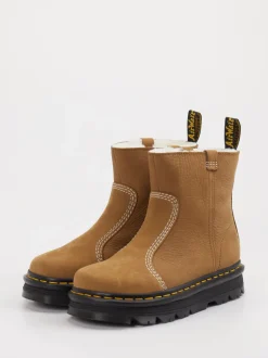 Dr. Martens – Stiefeletten aus Leder hellbraun