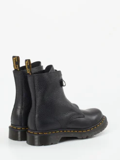 Dr. Martens – Zip-Stiefeletten aus Lammleder Schwarz