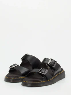 Dr. Martens – Zweiriemer-Sandale aus Kalbleder Schwarz