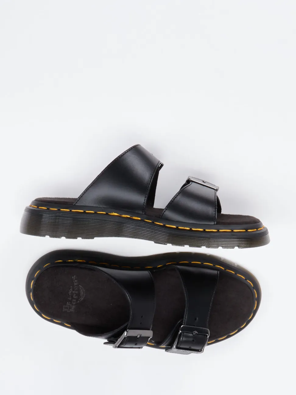Dr. Martens – Zweiriemer-Sandale aus Kalbleder Schwarz