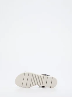 Däumling – Klettsandalen aus geprägtem Leder Metallic