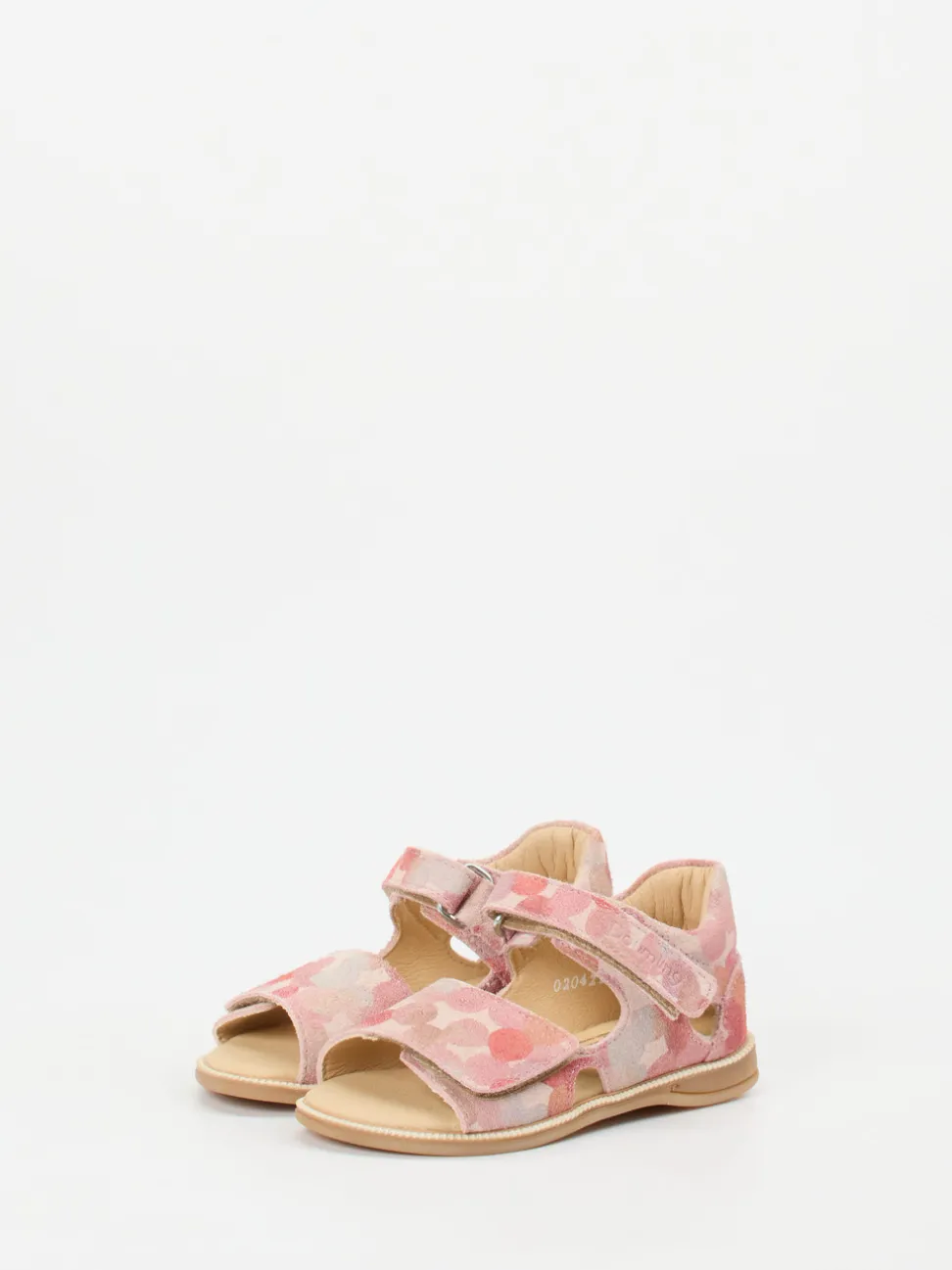 Däumling – Klettsandalen aus Veloursleder rosa