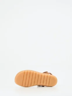 Däumling – Klettsandalen aus geprägtem Leder cognac
