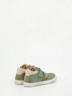 Däumling – Klett-Sneaker aus Kalbleder salbeigrün