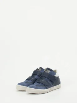 Däumling – Klett-Sneaker aus Kalbleder in Blau