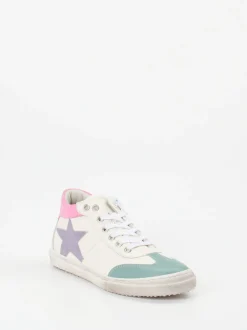 Däumling – Mid-Top Sneaker aus Kalbleder Offwhite