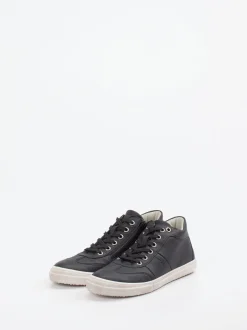 Däumling – Mid-Top Sneaker aus Kalbleder schwarz