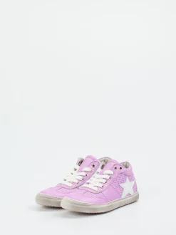 Däumling – Mid-Top-Sneaker aus Kalbleder Fliederrosa