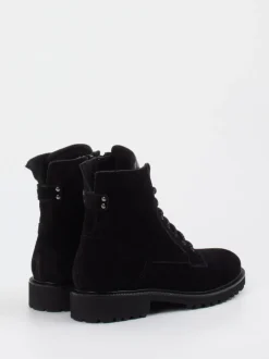 Durea – Schnürboots aus Veloursleder schwarz