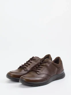 Ecco – Bequem-Sneaker aus Glattleder braun