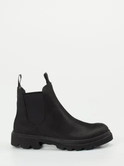 Ecco – Chelsea Boots aus Fettleder schwarz