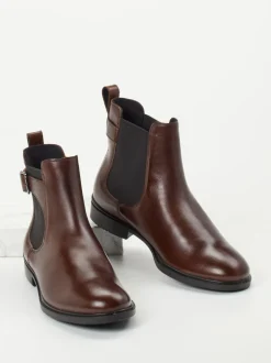 Ecco – Chelsea Boots aus Kalbleder Dunkelbraun