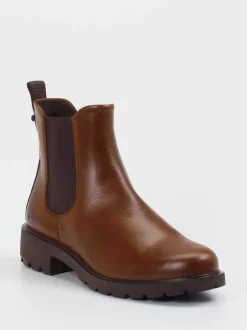 Ecco – Chelsea Boots aus Kalbleder in Braun