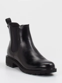 Ecco – Chelsea Boots aus Kalbleder schwarz