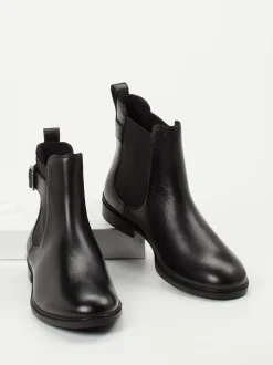 Ecco – Chelsea Boots aus Kalbleder schwarz