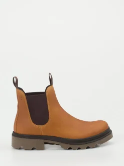 Ecco – Chelsea Boots aus Nubukleder cognacbraun