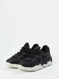 Ecco – Chunky Sneaker aus Textil in Schwarz