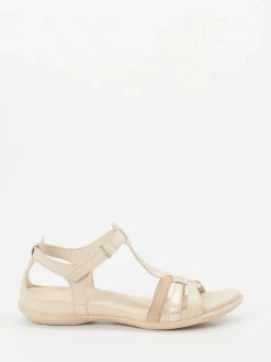 Ecco – Komfortsandalen aus Kalbleder Beige