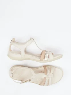 Ecco – Komfortsandalen aus Kalbleder Beige